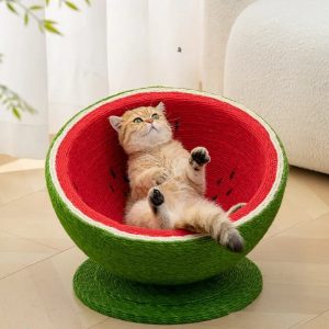 watermelon shaped cat scratching nest 11