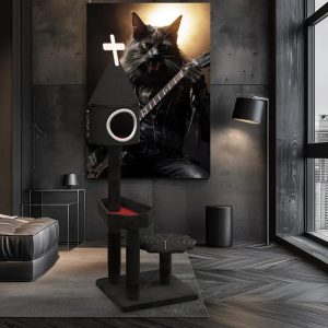 51 gothic cat tree with coffin bed & house 11