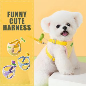 funny cute flower harness for dogs 11