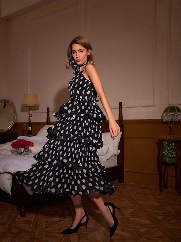 ilaria spaghetti dot tiered dress 15
