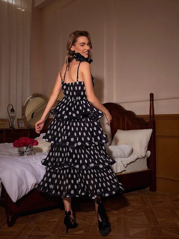ilaria spaghetti dot tiered dress 16