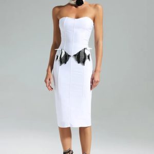 livia sequins fish bandage mini dress 11