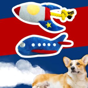 rocket plane playful squeaky dog chew toy 18 rocket plane playful squeaky dog chew toy 18