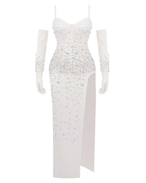 romana maxi dress with gloves 1100