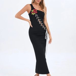 engel lace up flower midi dress 11 engel lace up flower midi dress 11