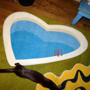 romantic heart shaped pool rug pet mat 11
