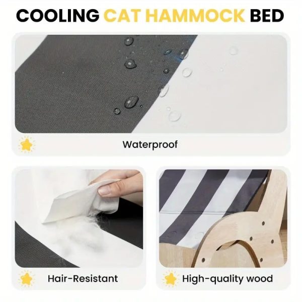 summer cooling wooden striped cat chair 21