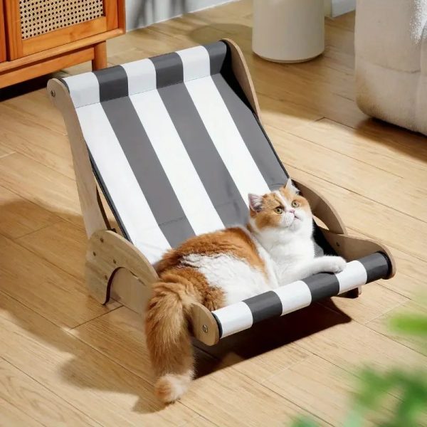summer cooling wooden striped cat chair 22