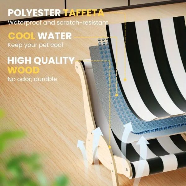 summer cooling wooden striped cat chair 25