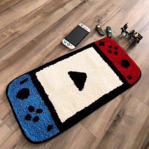 game controller shaped faux cashmere printed rug 11