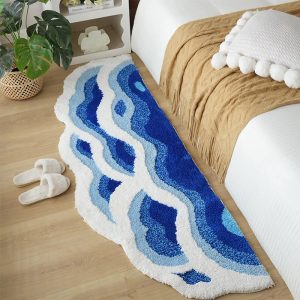 hand tufted 3d wave pattern carpet luxury textured area rug 11