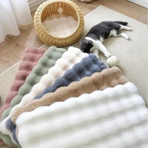 ultra soft faux rabbit fur pet mat 11