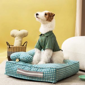 waffle shape sweet dreams calming dog bed 11