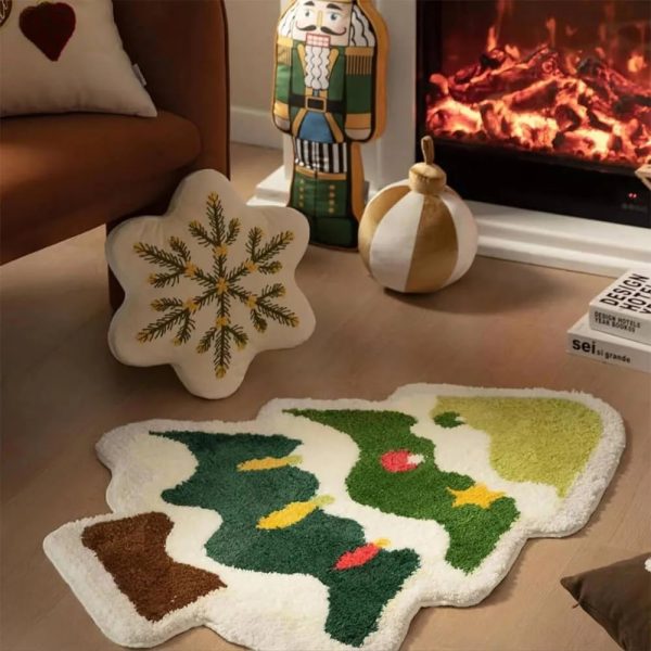 christmas tree shaped decorative home rug 16