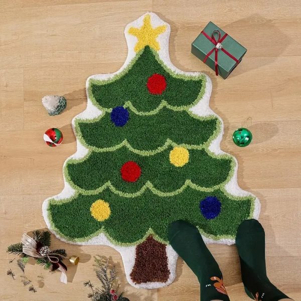 christmas tree shaped decorative home rug 17