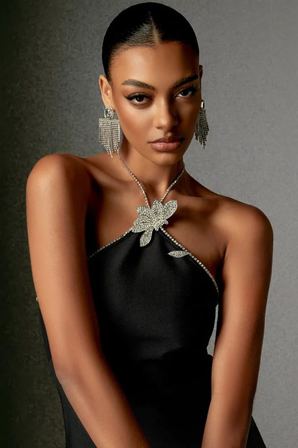 evanfeline halterneck bandage mini dress 15