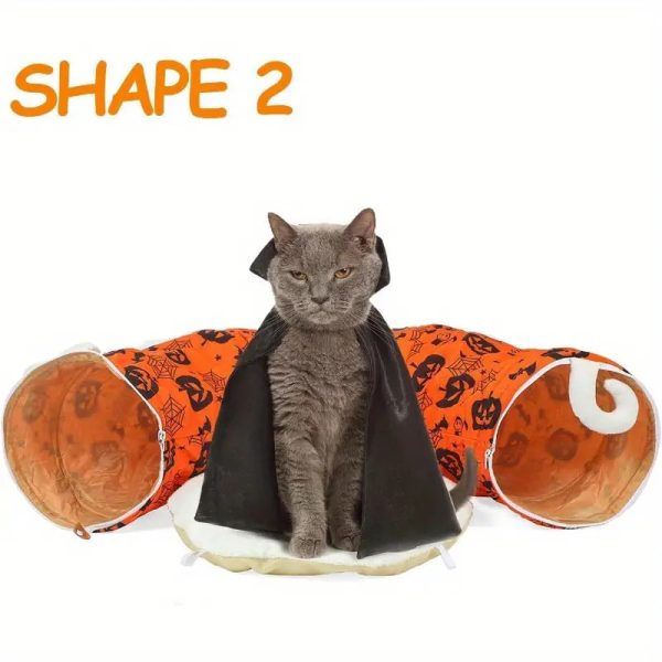 halloween cat tunnel bed – orange 15