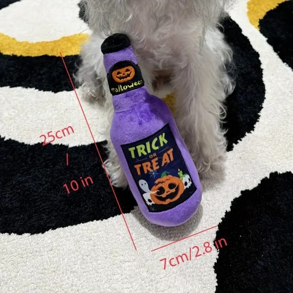 halloween fun medicine bottle toy dog teething plush toy 20