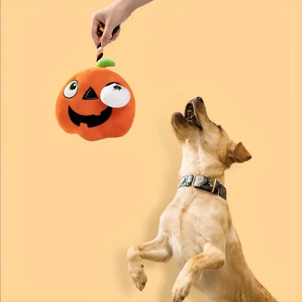 halloween squeaky plush dog toy pumpkin 14