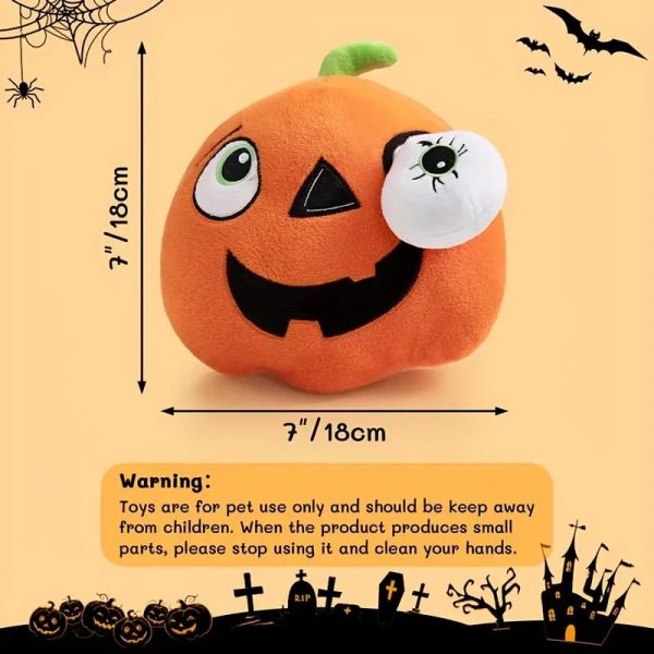 halloween squeaky plush dog toy pumpkin 16