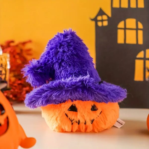 halloween themed plush squeaky pet toy set 12