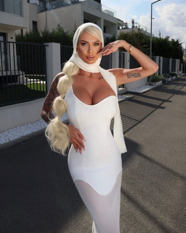 isa maxi dress in white 1500