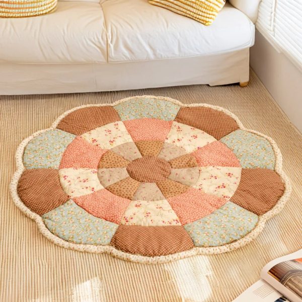large flower shape floral chic pet mat 14