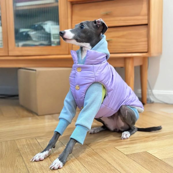 lightweight warm thick turtleneck down padded dog vest 22