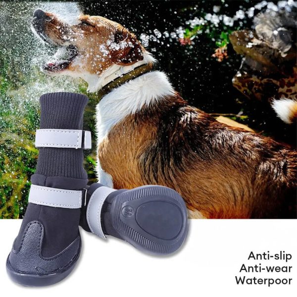 outdoor waterproof warm durable reflective dog boots 14