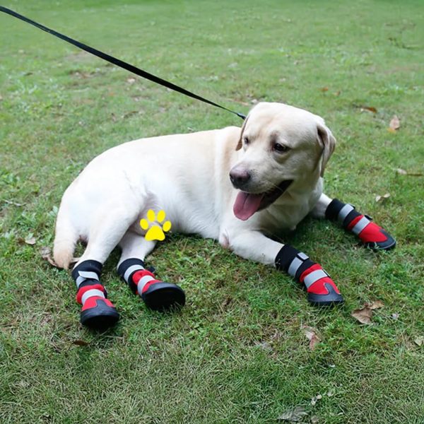 outdoor waterproof warm durable reflective dog boots 21