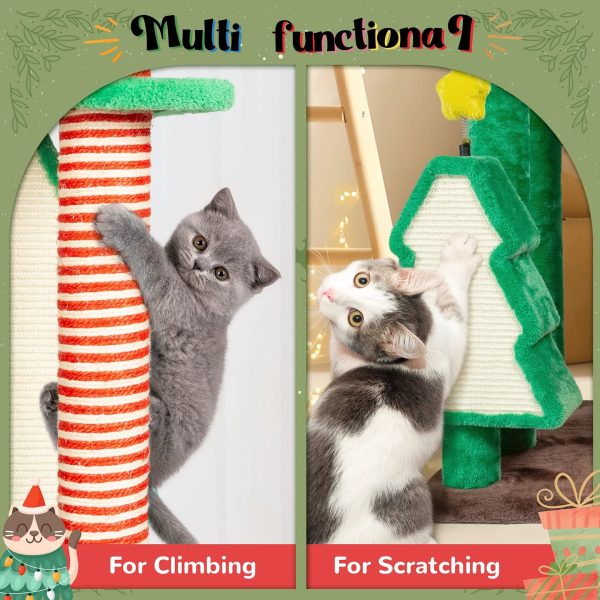 68.9 christmas themed luxury multi level cat tree 15