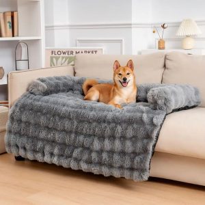 fluffy fuzzy calming dog bed sofa protector pet mat 100