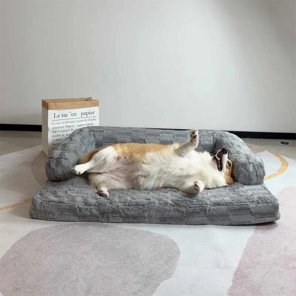 spacious orthopedic soft skin friendly washable dog & cat sofa bed 13