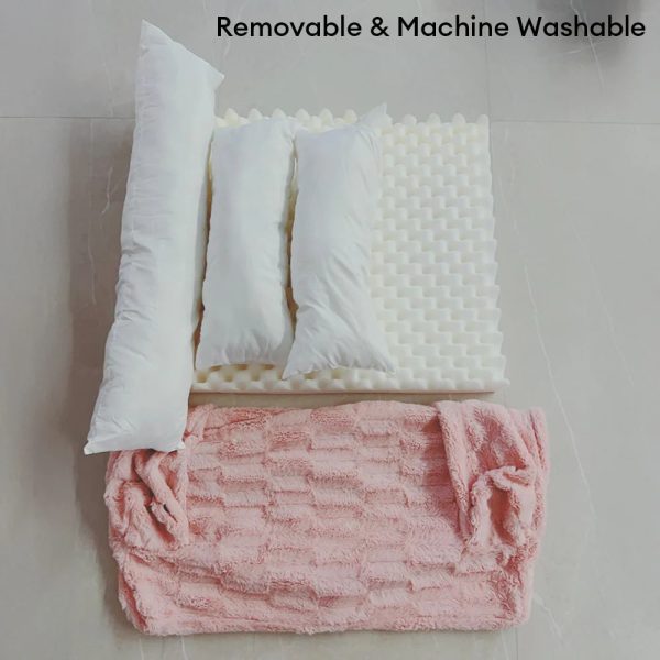 spacious orthopedic soft skin friendly washable dog & cat sofa bed 19
