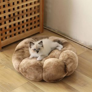 tie dye flower shaped fluffy sleep cozy dog & cat bed 100