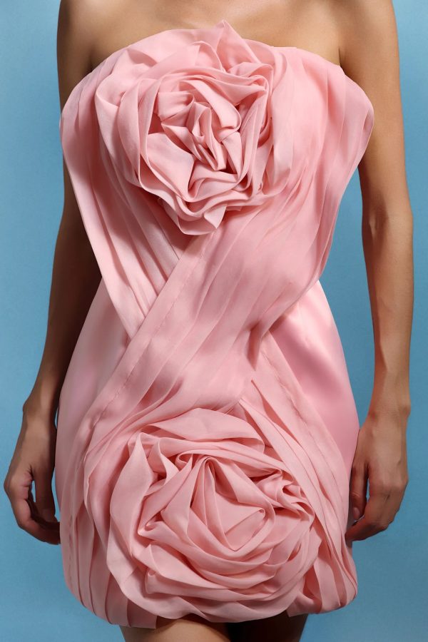 viceroy strapless flower mini dress 400