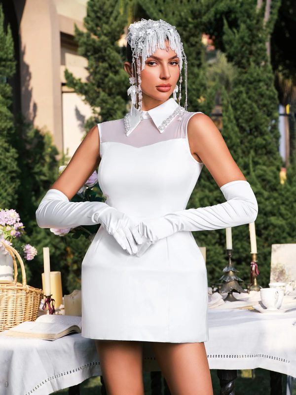 yovana mini dress with gloves 15