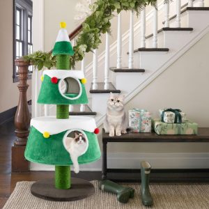 60 christmas cat tree with 2 condos 11 60 christmas cat tree with 2 condos 11