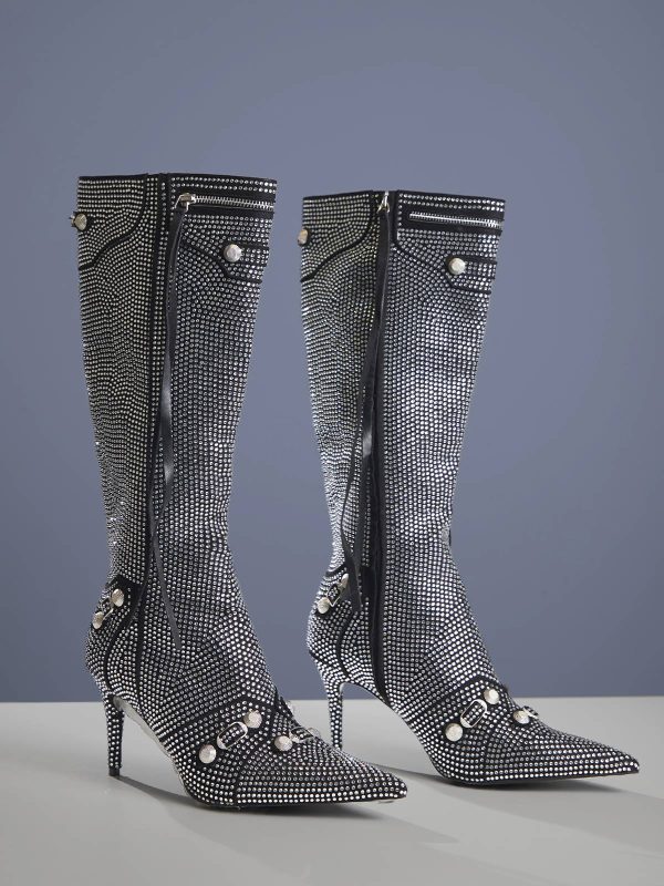 adamaris rivet fringe crystal boots 13