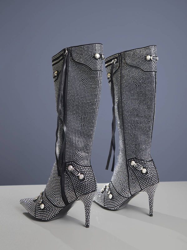 adamaris rivet fringe crystal boots 14
