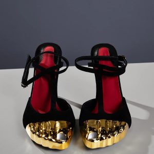 balto metallic toe heels 11