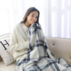 classic plaid soft flannel multi purpose nap throw blanket 11