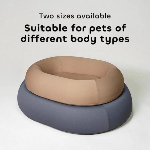 luxury round shape large space cozy deep sleep pet bed 22