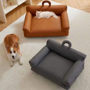 modern waterproof comfortable backrest dog & cat sofa bed 11