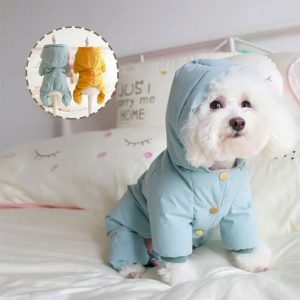 ultra warm four legged down waterproof dog hooded coat 11