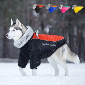 waterproof winter dog coat with fur collar 11 waterproof winter dog coat with fur collar 11