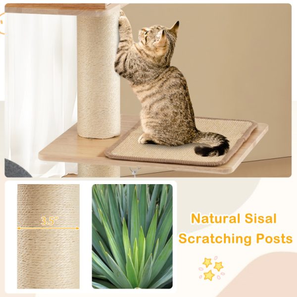 56 luxury modern wooden cat tree 14