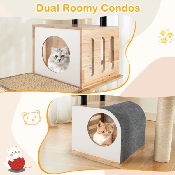 56 luxury modern wooden cat tree 15