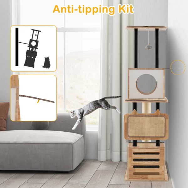 56 luxury modern wooden cat tree 17