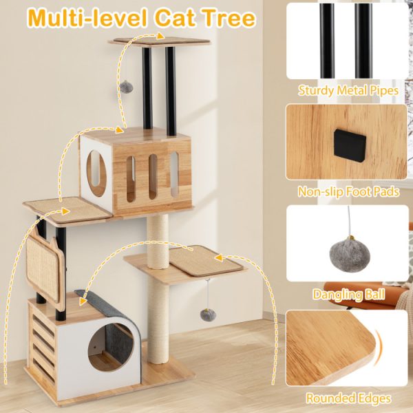 56 luxury modern wooden cat tree 18